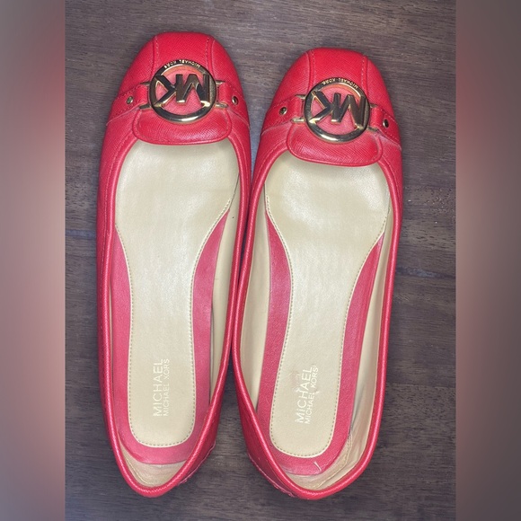 Michael Kors Red Moccasins with Gold Hardware ❤️✨ - Picture 2 of 6